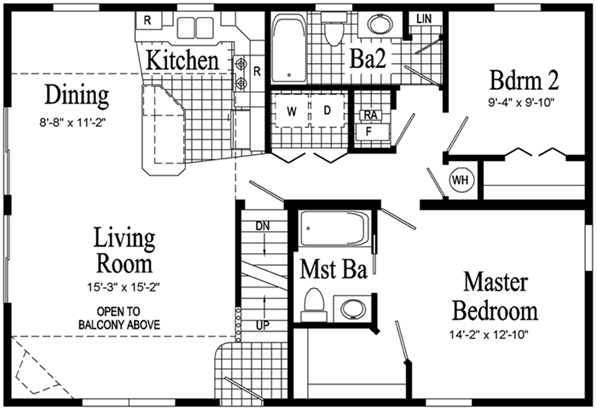 Bayshore Model HP101-A Main Floor - Floor Plan