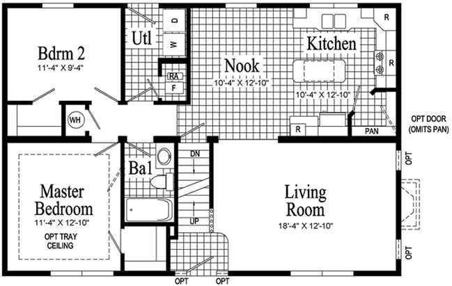 Wilmington Model HP104-A Main Floor - Floor Plan Wilmington Model HP104-A Main Floor - Floor Plan
