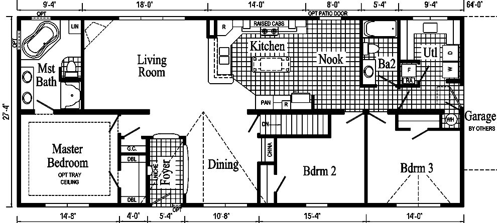 The Pennflex II Ranch Model HR170-A - Floor Plan