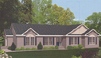 T-Ranch Model Berwick Modular Home Artist's Rendering