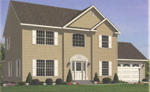 Artist's Rendering of The Harrington III Two Story Modular Home (Pennwest Homes Model: HJ161-A)