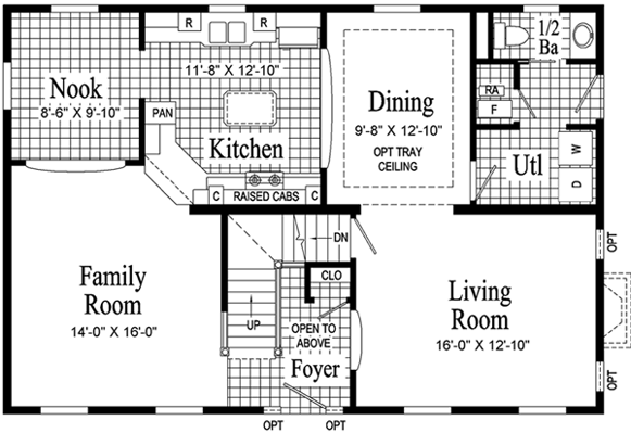Bennington Model HS107-A Main Floor - Floor Plan