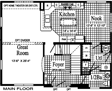Harrington II Model HS161-A Main Floor - Floor Plan