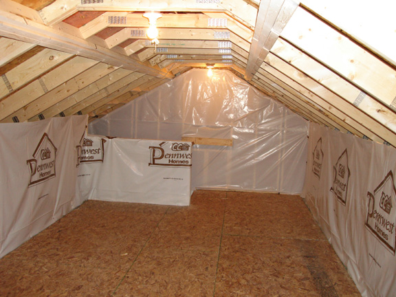 Patriot Home Sales - Model: HJ161-A Sample Home Pennwest Harrington III Attic Photo