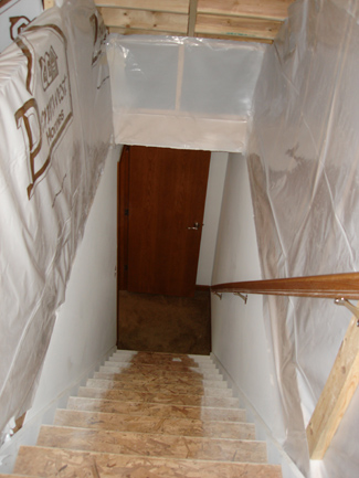 Patriot Home Sales - Model: HJ161-A Sample Home Pennwest Harrington III Attic Stairwell Photo